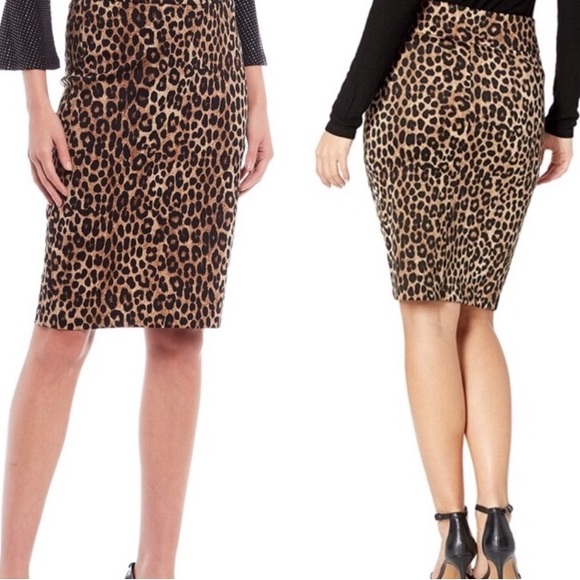 AnN TaYlor Le0PaRd pRiNt miDi sKirT - Picture 3 of 15